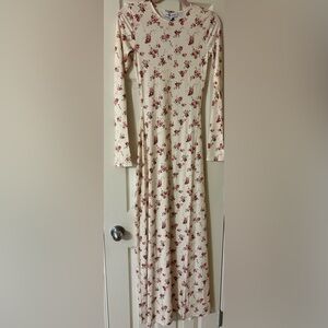 WeWoreWhat Open Back MIDI Dress in Vintage Roses Small NWT $148